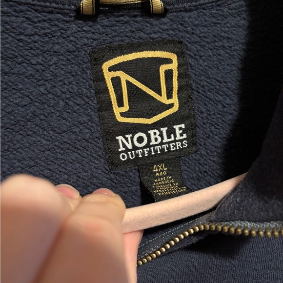 NOBLE OUTFITTERS Navy Blue Men’s Quarter-Zip Pullover Size 4XL - Picture 2 of 5
